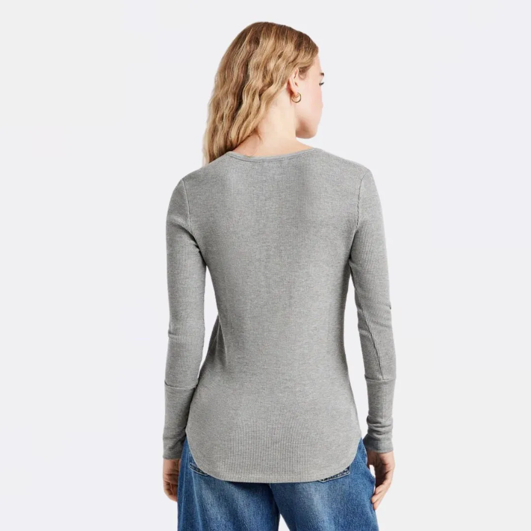 Thermal Forever Henley (Heather Fog)