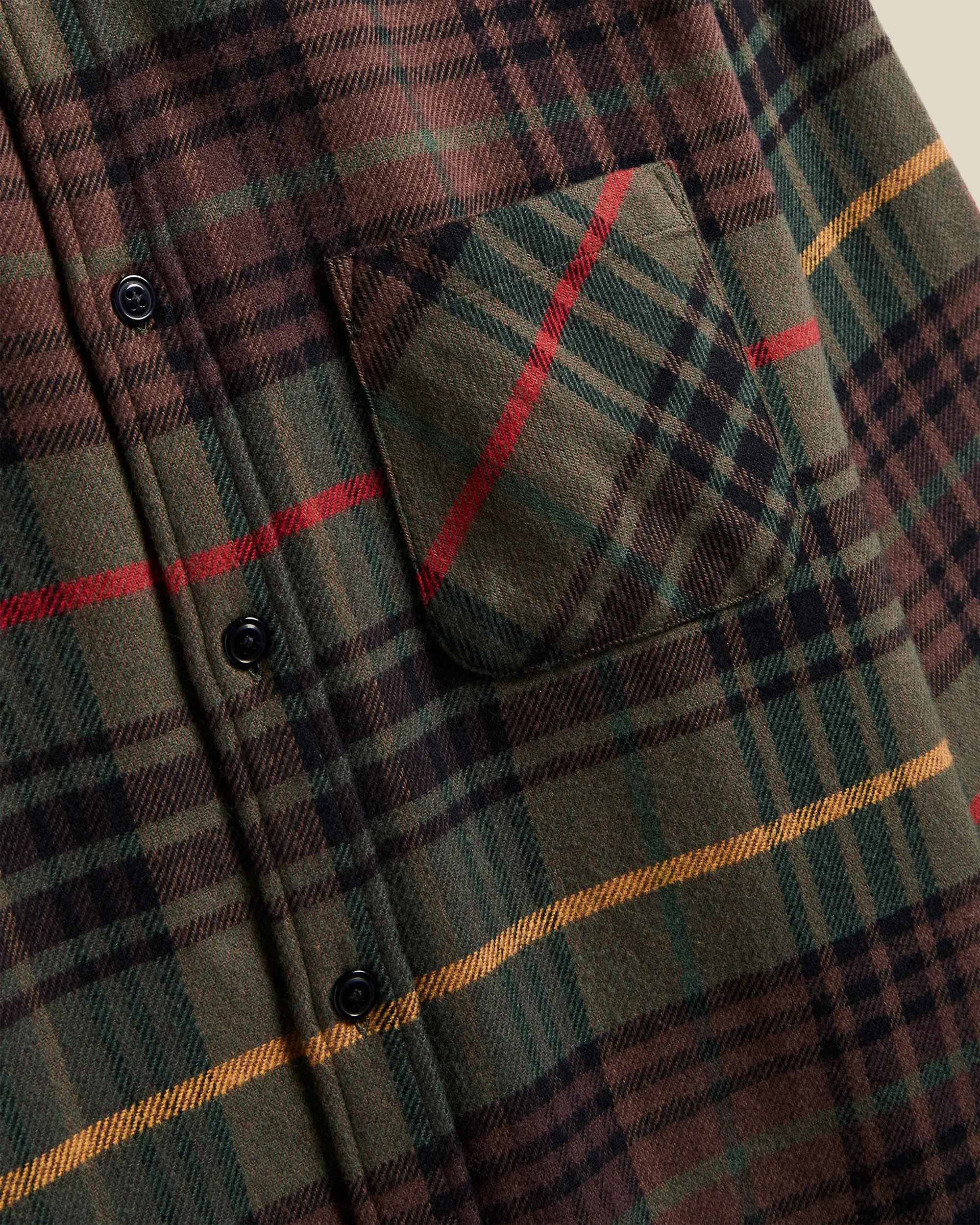 Tip Flannel Shirt - Forest Oversized Plaid