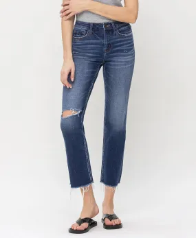 Tranquility - Mid Rise Crop Straight Jeans