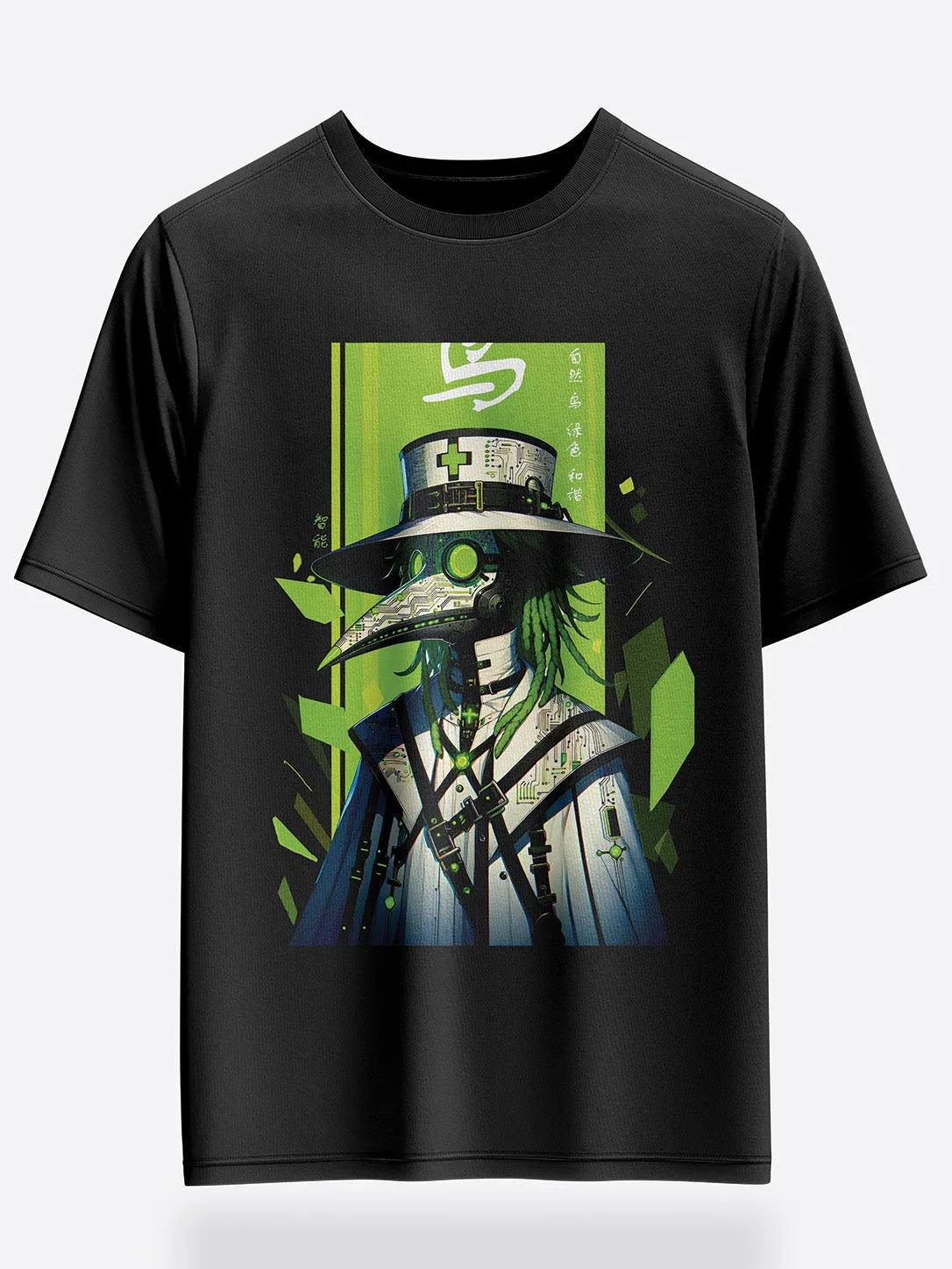 Unisex Cyberpunk Dr Plague Oversized Graphic Tees