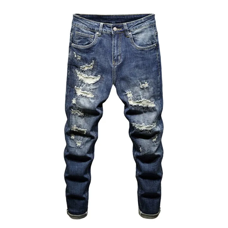 West Louis™ Ripped Repair Patch Stretch Jeans