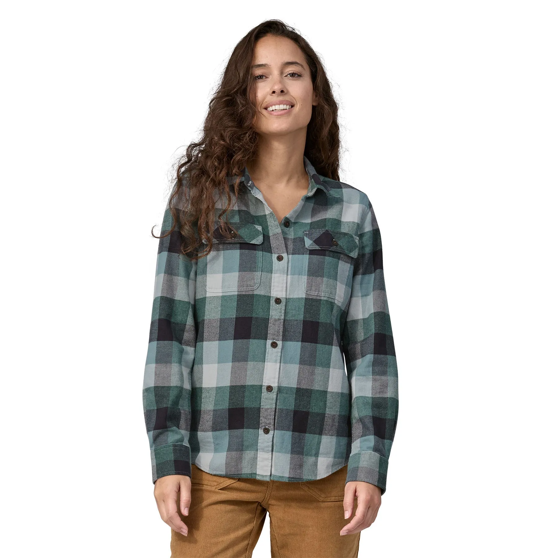 Womens Long-Sleeved Organic Cotton Midweight Fjord Flannel Shirt